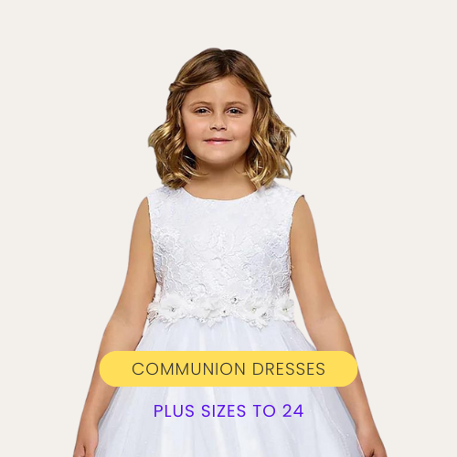 Girls Plus Size Communion Dresses Beautiful Styles for Every Body SophiasStyle