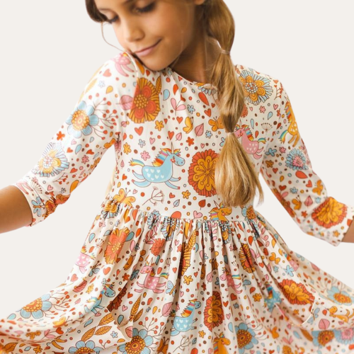 slim fit dress slacks Autumn Cutie Girls Pumpkin Patch Twirl Dress 4T main image 1