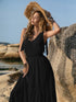 v-neck-tie-shoulder-crochet-maxi-dress Sophia's Trends - Sophia's Style--