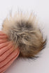 Coral Pink knit pom pom beanie hat baby toddler adult