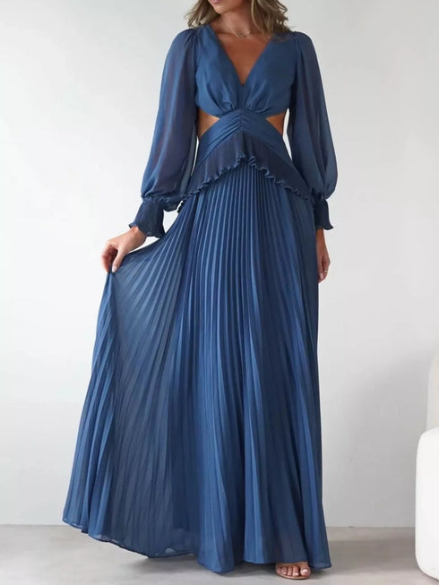 backless-pleated-long-sleeve-maxi-dress-OhSoStyled-Sophia's-Style-8