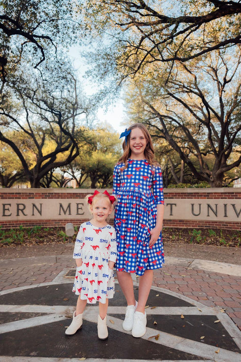smu-white-mustang-3-4-sleeve-pocket-twirl-dress Mila & Rose - Sophia's Style-5