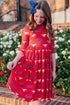 smu-red-mustang-3-4-sleeve-pocket-twirl-dress Mila & Rose - Sophia's StyleTwirl Pocket Dress 3/4-1