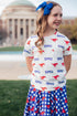 smu-white-mustang-ruffle-pocket-tee Mila & Rose - Sophia's StyleRuffle Pocket Tee-1