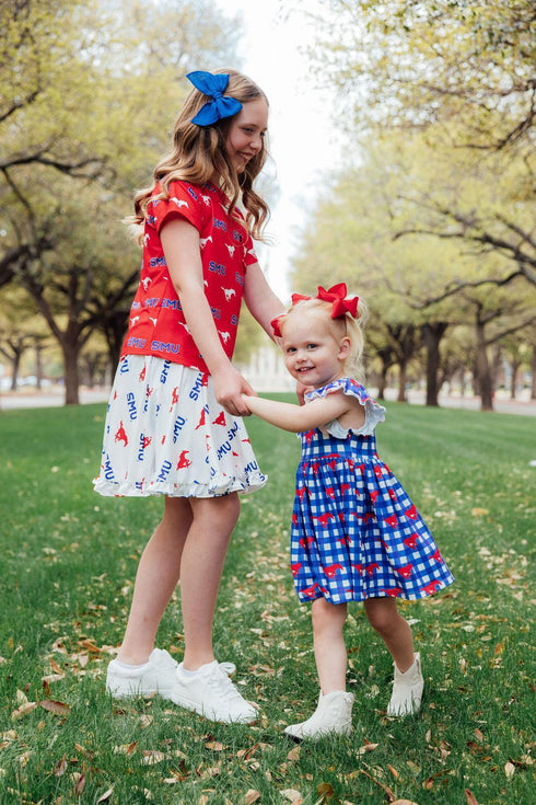 smu-plaid-mustang-flutter-twirl-dress Mila & Rose - Sophia's Style-2