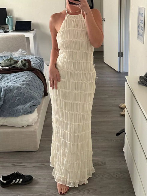 ruched-halter-neck-maxi-dress-OhSoStyled-Sophia's-Style-3