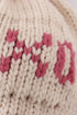 Cream XOXO knit beanie pom pom hat