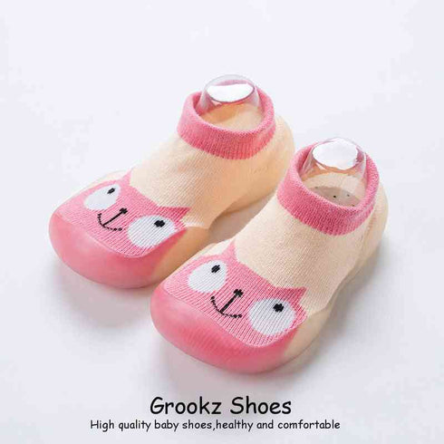 animal-sock-shoes-pink-cat Grookz Shoes - Sophia's Style-3