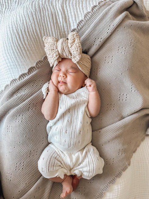 luna-luca-pointelle-romper-white Luna and Luca Newborn Baby Clothes