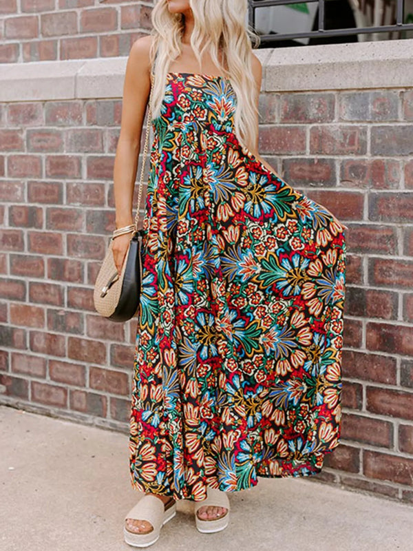 floral-print-thin-straps-high-waist-maxi-dress-OhSoStyled-Sophia's-Style-1