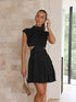 cutout-ruched-mock-neck-mini-dress OhSoStyled - Sophia's Style-3