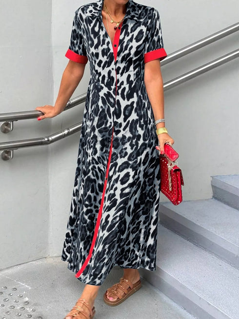 leopard-print-button-down-dress-with-contrast-trim-OhSoStyled-Sophia's-Style-1