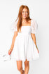 faye-babydoll-mini-dress-white Buddy Love - Sophia's Style-Faye Babydoll Mini Dress - White-White-XS-1
