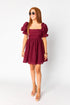 faye-babydoll-mini-dress-maroon Buddy Love - Sophia's Style--Maroon Check-L-4