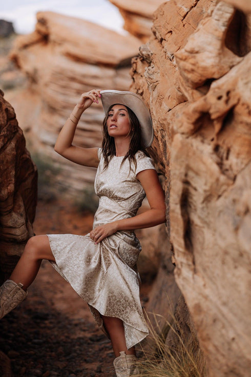 indie-midi-dress-in-gold Fehrnvi - Sophia's Style-Indie Midi Dress in Gold-S--1