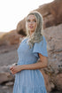 Tayla Linen Dress in Sky Blue