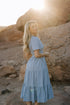 Tayla Linen Dress in Sky Blue