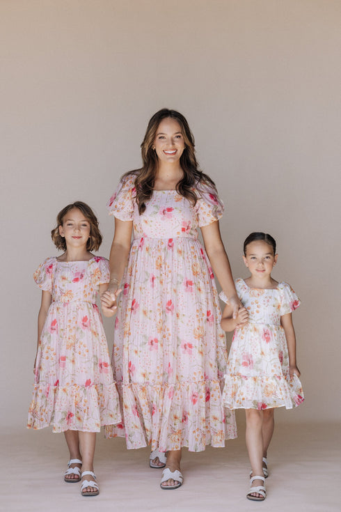 Greta Dress in Pink - Kids