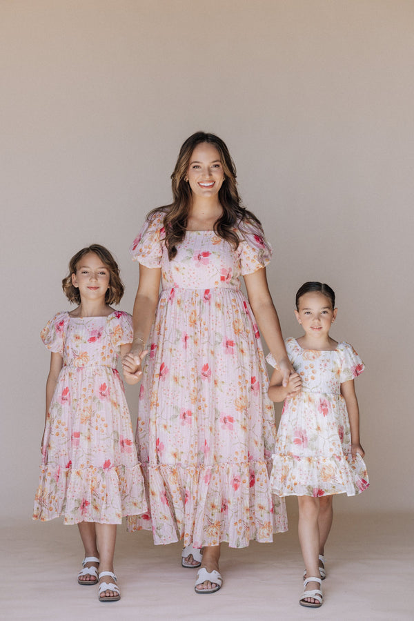 Greta Dress in Pink - Kids