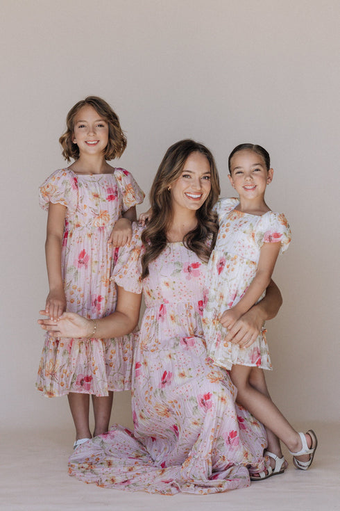Greta Dress in Pink - Kids