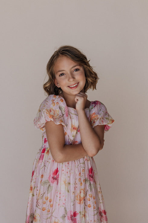 Greta Dress in Pink - Kids