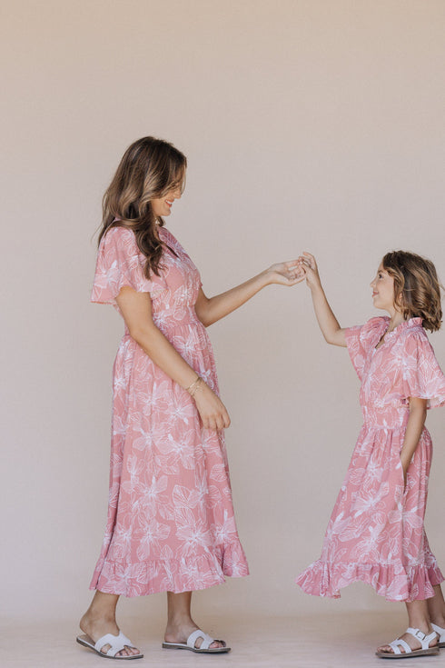Gabby Maxi Dress in Light Pink Kids