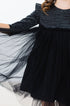 black-shimmer-3-4-sleeve-tutu-dress Mila & Rose - Sophia's Style-Black Shimmer 3/4 Sleeve Tutu Dress-6-12M--1