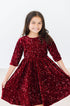 cranberry-velvet-sequin-dress Mila & Rose - Sophia's StyleSequin Dress-1