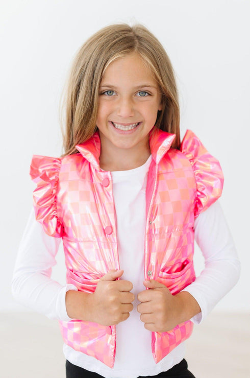 neon-pink-checker-puffer-vest Mila & Rose - Sophia's Style-3