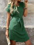 notched-short-sleeve-tie-waist-dress-Sophia's Style-2