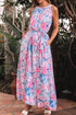 floral-printed-sleeveless-o-neck-knot-waist-dress OhSoStyled at Sophia's Style-1