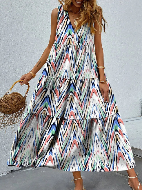 printed-v-neck-tiered-maxi-tank-dress OhSoStyled at Sophia's Style-4