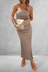 slit-tube-midi-dress Sophia's Trends - Sophia's Style-Mocha-S