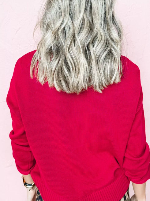 merry-letter-pattern-christmas-baggy-sweater-Sophia's Style-3