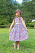 Girls Ditzy Floral Cotton Print Sleeveless Summer Dress with Bow, Sizes 2-14
