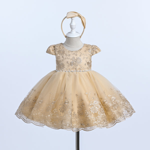 Baby Girls Lace Tulle Party & Easter Dress with Matching Headband 6-24 Months