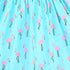 Girls Teal Flamingo Print Shoulder Tie Cotton Dress, Sizes 2-14