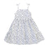 Girls White Nautical Print Shoulder Tie Cotton Dress, Sizes 2-14