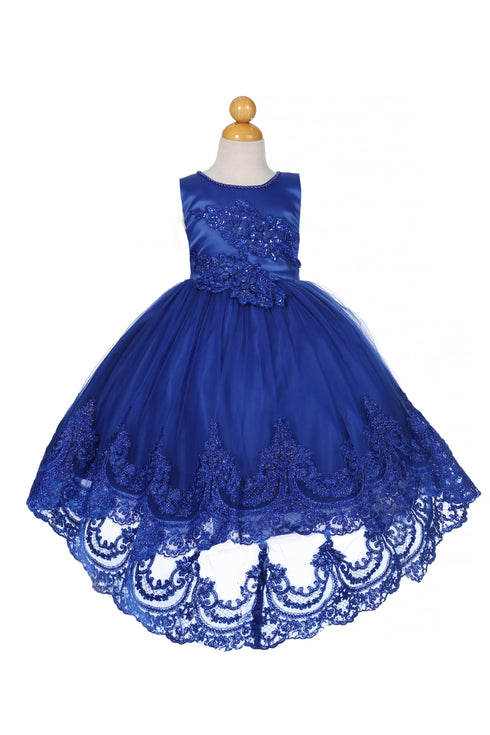 Girls High-Low Lace Party Dress – Perfect for Easter, Weddings & Special Occasions 3-12