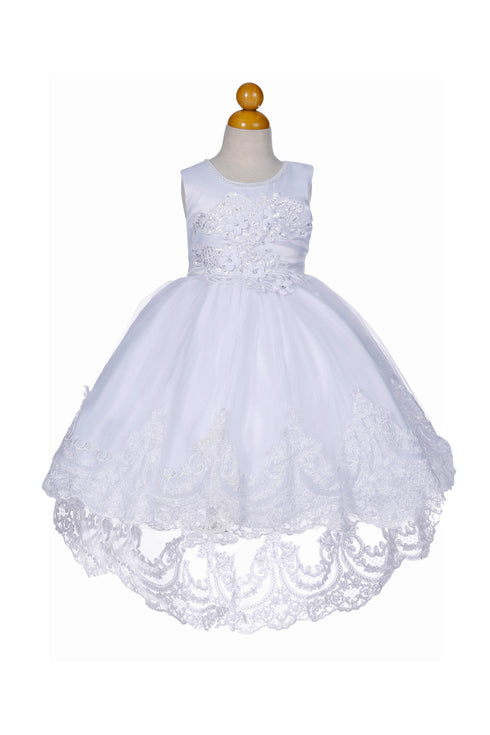 Girls High-Low Lace Party Dress – Perfect for Easter, Weddings & Special Occasions 3-12