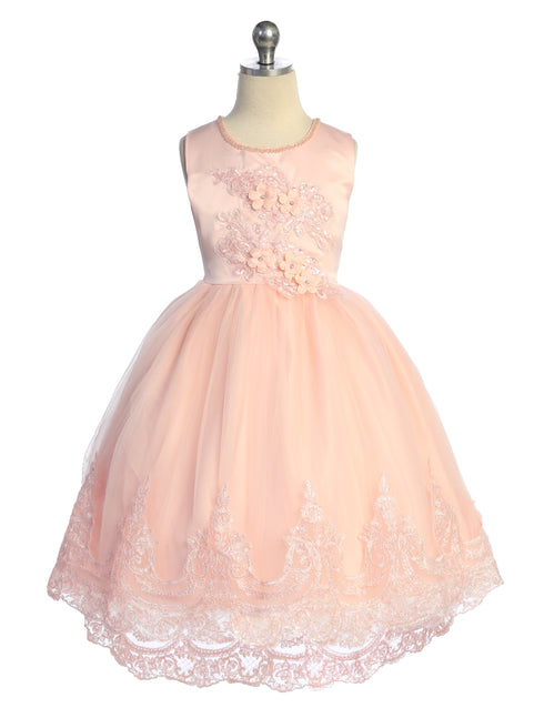 Girls High-Low Lace Party Dress – Perfect for Easter, Weddings & Special Occasions 3-12