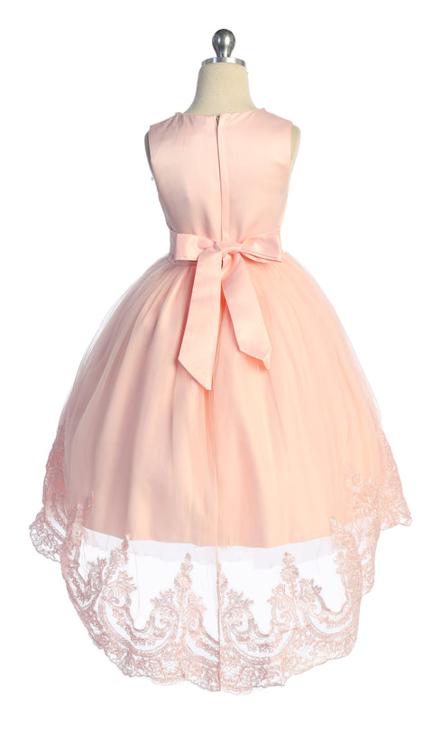 Girls High-Low Lace Party Dress – Perfect for Easter, Weddings & Special Occasions 3-12