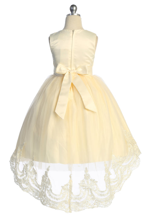 Girls High-Low Lace Party Dress – Perfect for Easter, Weddings & Special Occasions 3-12
