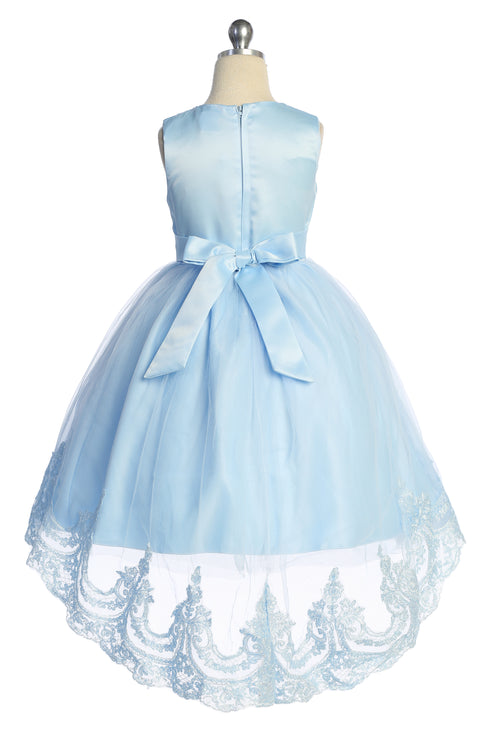 Girls High-Low Lace Party Dress – Perfect for Easter, Weddings & Special Occasions 3-12