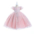 Girls Glitter Tulle Easter & Party Dress – Pink, Sky Blue, Blush & Lilac 3-12