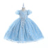 Girls Glitter Tulle Easter & Party Dress – Pink, Sky Blue, Blush & Lilac 3-12