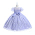 Girls Glitter Tulle Easter & Party Dress – Pink, Sky Blue, Blush & Lilac 3-12