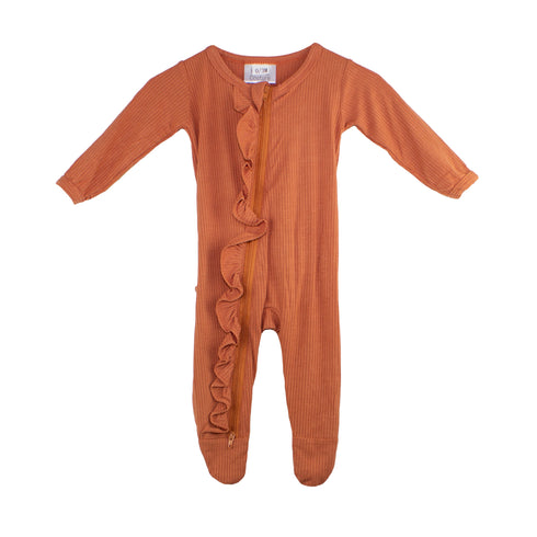ruffle-2-way-zip-romper-ribbed-rust Presley Couture at Sophia's Style--5