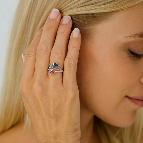multicolor-flower-ring-with-cubic-zirconia-stones-Sophia's Style-2