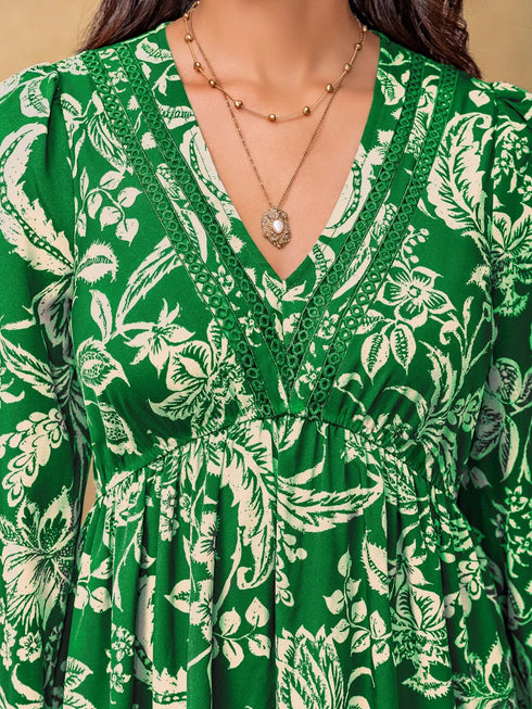 plus-size-botanical-print-long-sleeve-midi-dress-OhSoStyled-Sophia's-Style-2